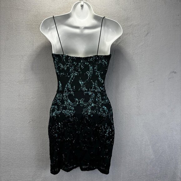 Windsor Green Sequin Mini Party Dress Womens Small S Bodycon Cocktail Holiday - Picture 10 of 12